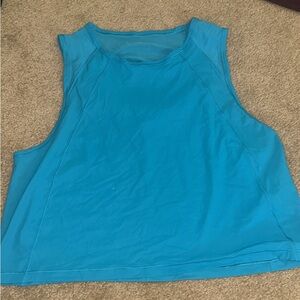 Lululemon Athletica Blue Sleeveless Crop Muscle Tee